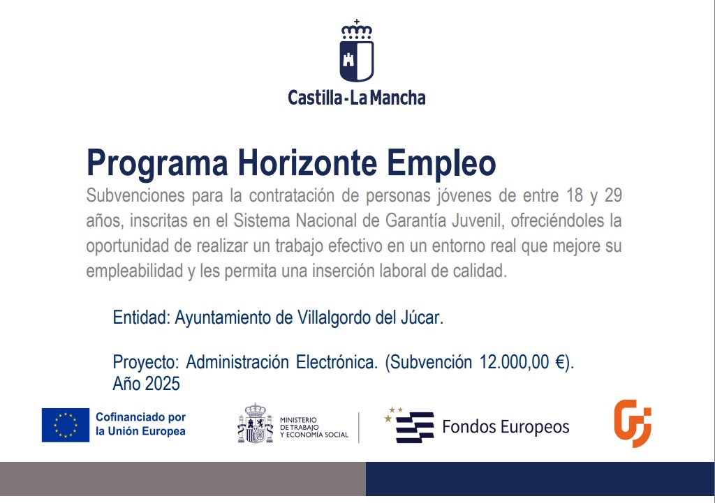 Programa Horizonte Empleo Villalgordo